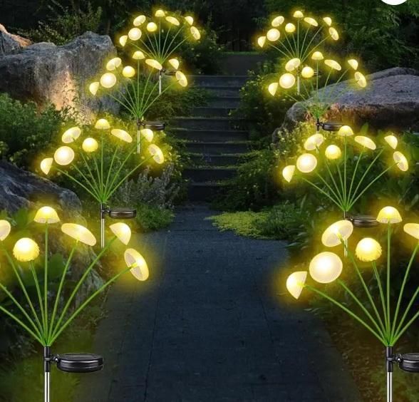 Solar LED Jellyfish Mushroom Lights Landscape Lights