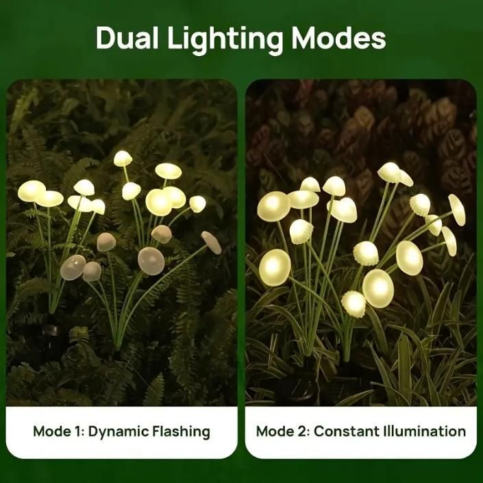 Solar LED Jellyfish Mushroom Lights Landscape Lights