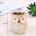 Owl Animal Thumb Flower Pot Personality Ceramic Craft Office Home Decoration